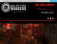 Tablet Screenshot of bigpictureburgers.com